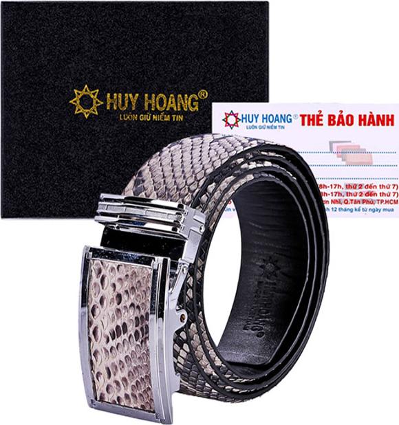 Thắt Lưng Nam Da Trăn Bản Lớn Huy Hoàng HT4311 - Da Nguyên Thủy
