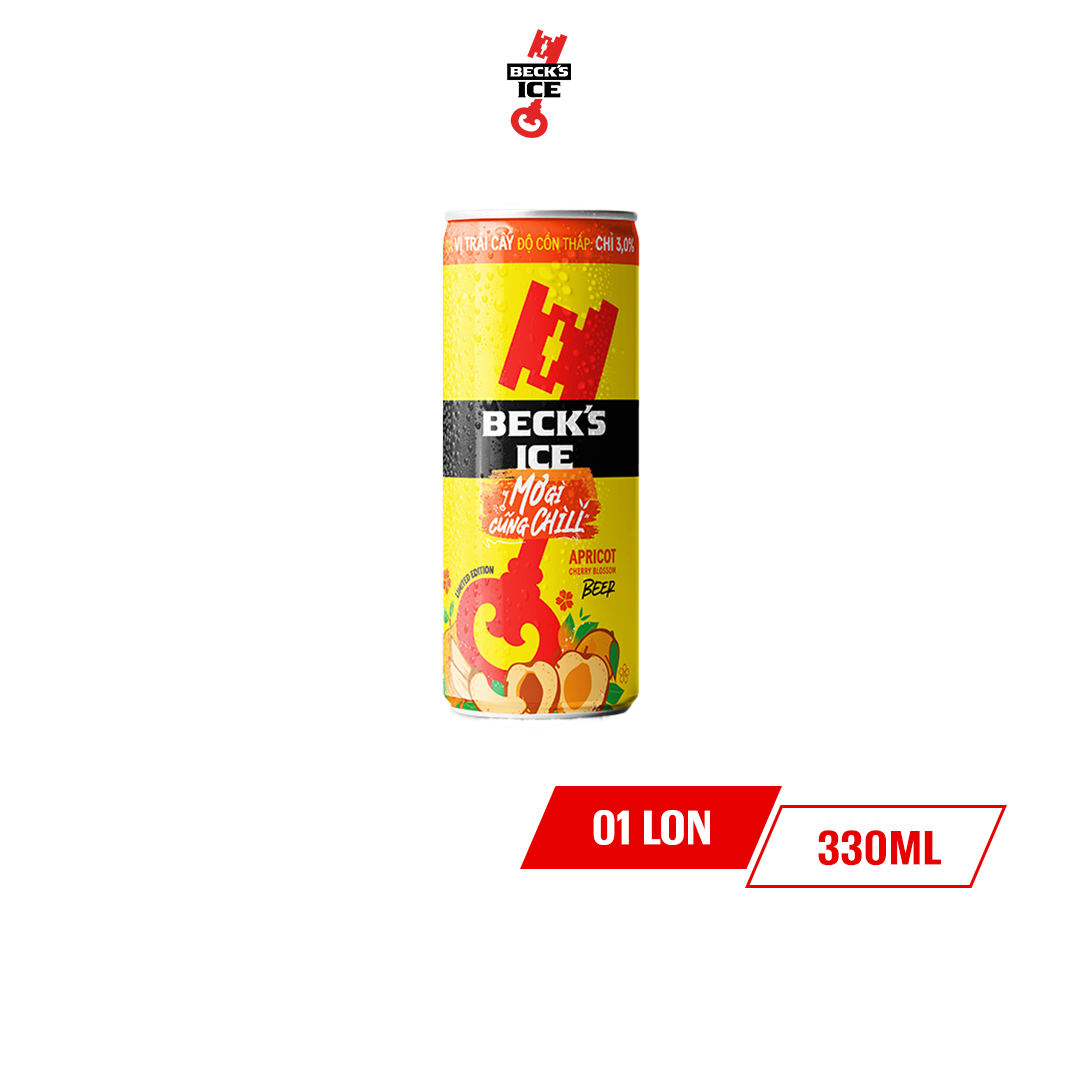 Lốc 6 Lon Bia Beck’s Ice Vị Mơ - Hoa Anh Đào (330ml/ lon)