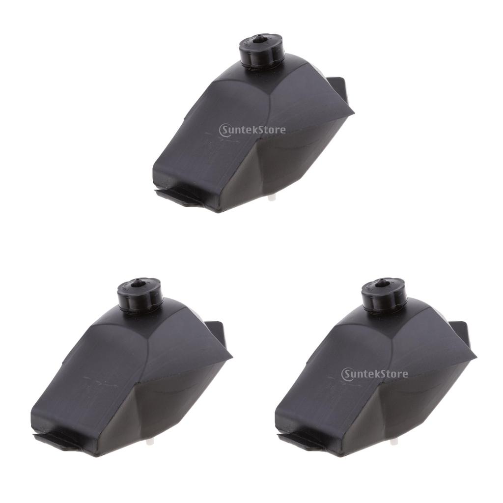 3 Pieces Gas Fuel Tank with Cap for ATV Gokart Quad Dirt Bike ATV Black