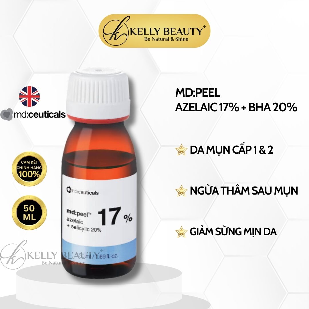 Peel Da Mụn MD:PEEL Azelaic 17% + Salicylic 20% - MD:Ceuticals | Kelly Beauty