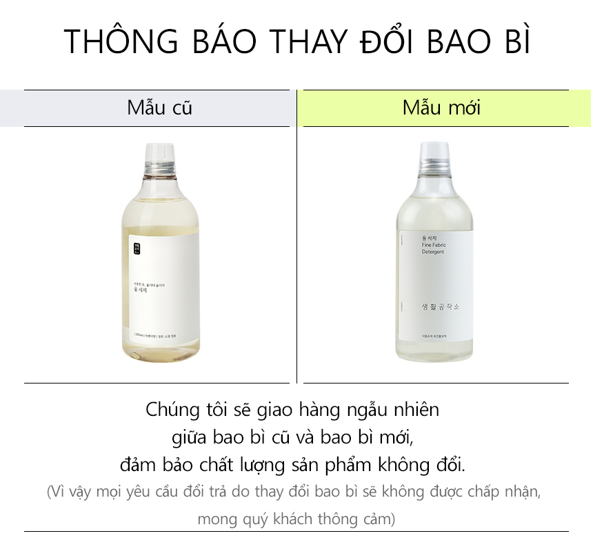 Nước Giặt Cho Vải Cao Cấp Gốc Thực Vật Saengong Hàn Quốc 1 Lít