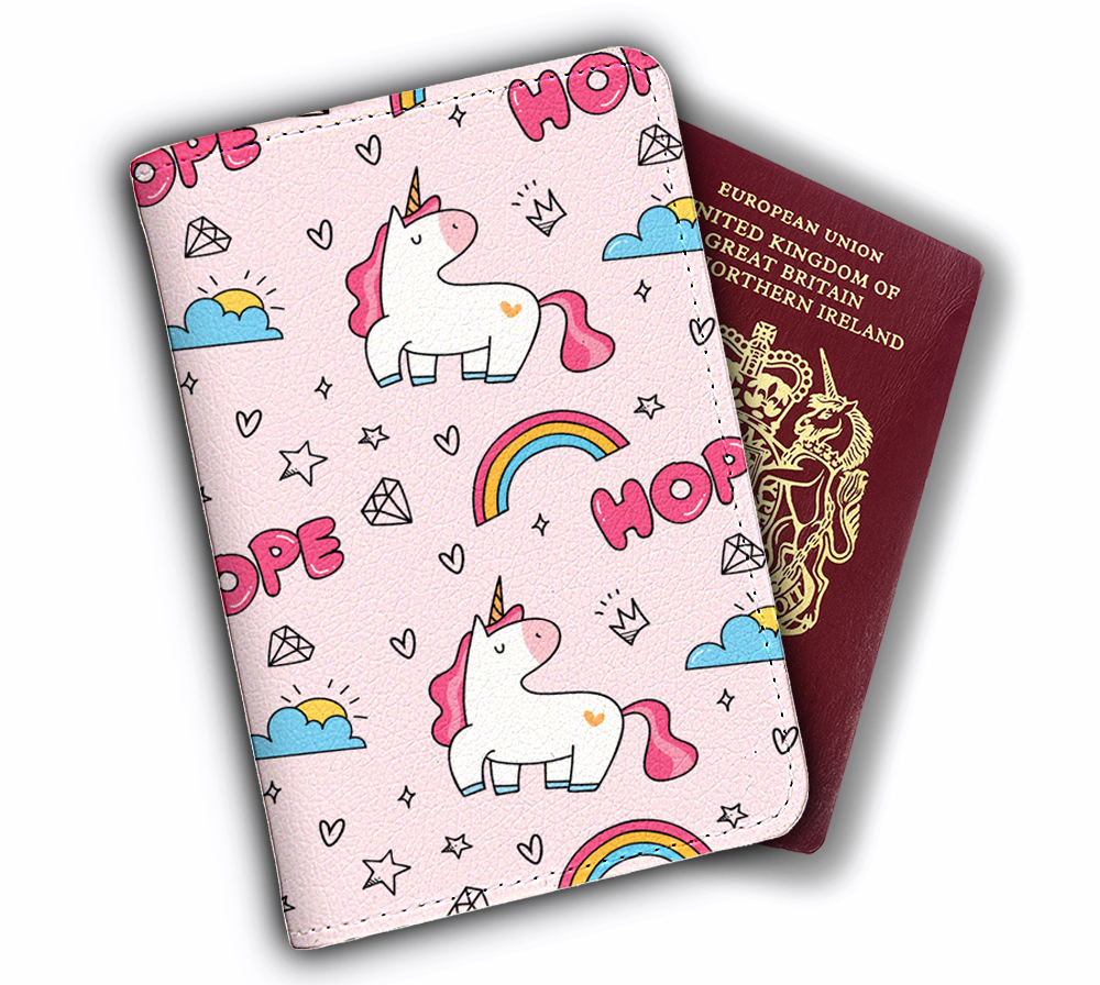 Bao Da Hộ Chiếu KỲ LÂN UNICORN CUTE - Ví Đựng Passport Du Lịch STormbreaker Dễ Thương - Passport Cover Holder - ATPP029