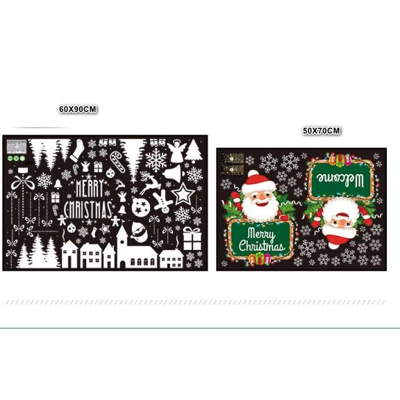 COMBO Decal dán Noel - Rèm dây Nhà Thờ kết hợp khung Noel bảng chữ