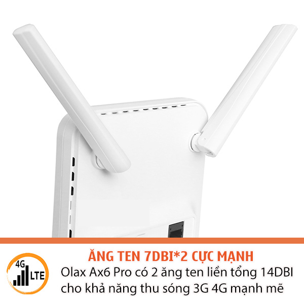 Bộ Phát Wifi Từ Sim 4G Chuyên Dụng Olax Ax6 Pro Tốc Độ 300Mb Cắm Điện 24/24 Có Hỗ Trợ Pin Dự Phòng Dùng 18 Giờ Khi Mất Điện, Hàng Nhập Khẩu