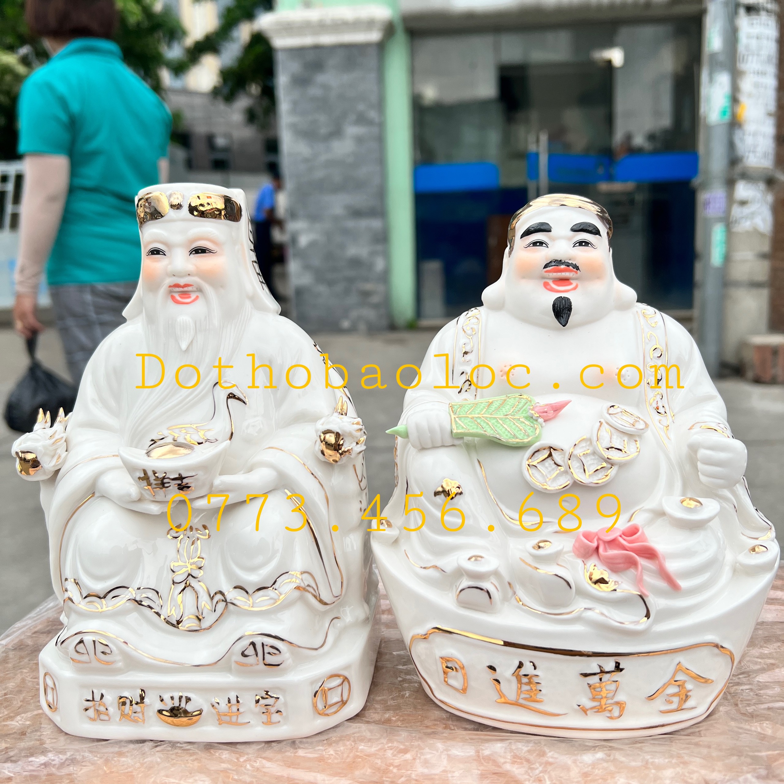 Tượng Thần tài Thổ địa Đức hóa cao cấp cao 22cm