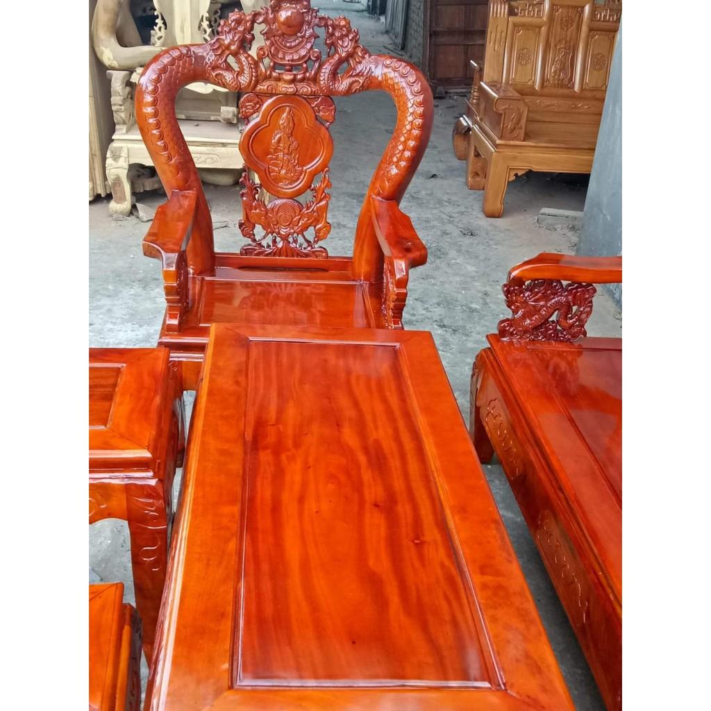 Bộ Bàn Ghế Rồng Đỉnh Gỗ Xà Cừ