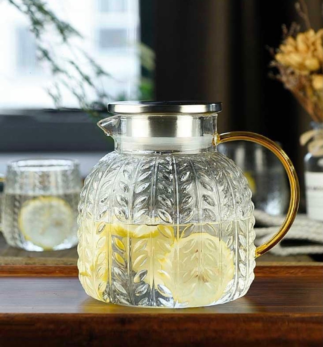 BÌNH THỦY TINH CHỊU NHIỆT HỌA TIẾT DÂY LÁ SẦN DUNG TÍCH 1,3L