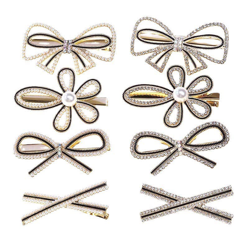 SET 4 KẸP TÓC NƠ LẤP LÁNH HÀN QUỐC SIÊU ĐẸP