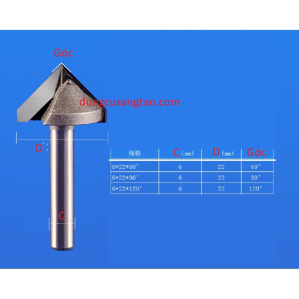 Dao khắc gỗ 3D V Bit - Weitol cao cấp 3A