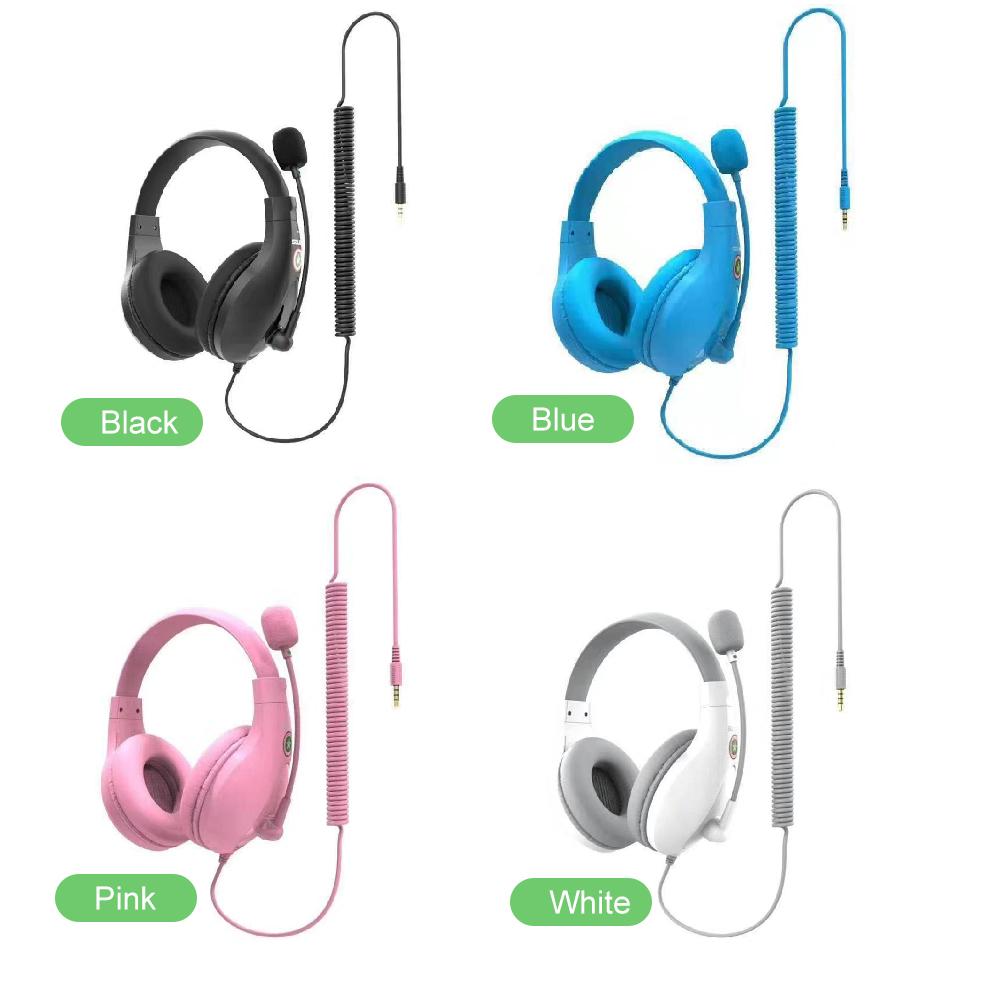 Tai nghe có dây A566E dành cho sinh viên Tai nghe loại bỏ tiếng ồn nhẹ với micrô cho giáo dục học tập trực tuyến