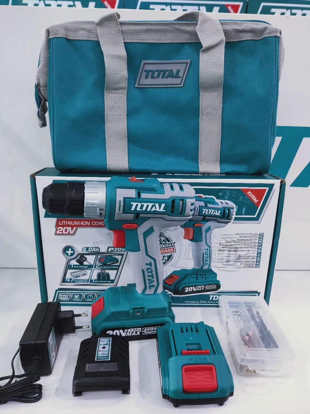 MÁY KHOAN PIN 20V 45NM  TOTAL TDLI20025 - HÀNG CHÍNH HÃNG