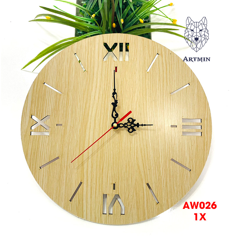 AW026 - Đồng Hồ Gỗ Decor – Đồng Hồ Treo Tường Trang Trí