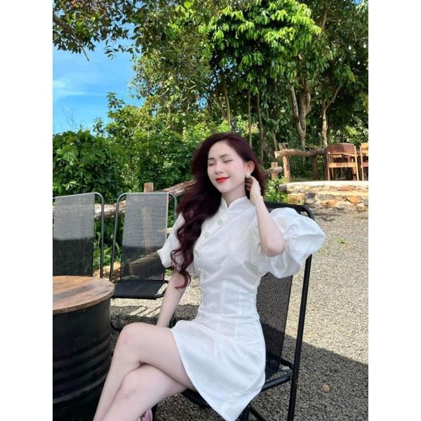 ĐẦM CỔ TÀU TAY PHỒNG DU XUÂN
