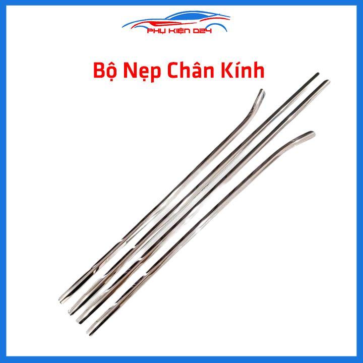 Bộ nẹp viền chân kính cong kính Hyundai i10 Sedan 2014-2021 Inox sáng bóng chuẩn form xe