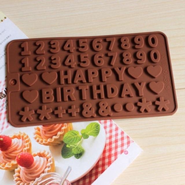 Khuôn silicon hình chữ HAPPY BIRTHDAY