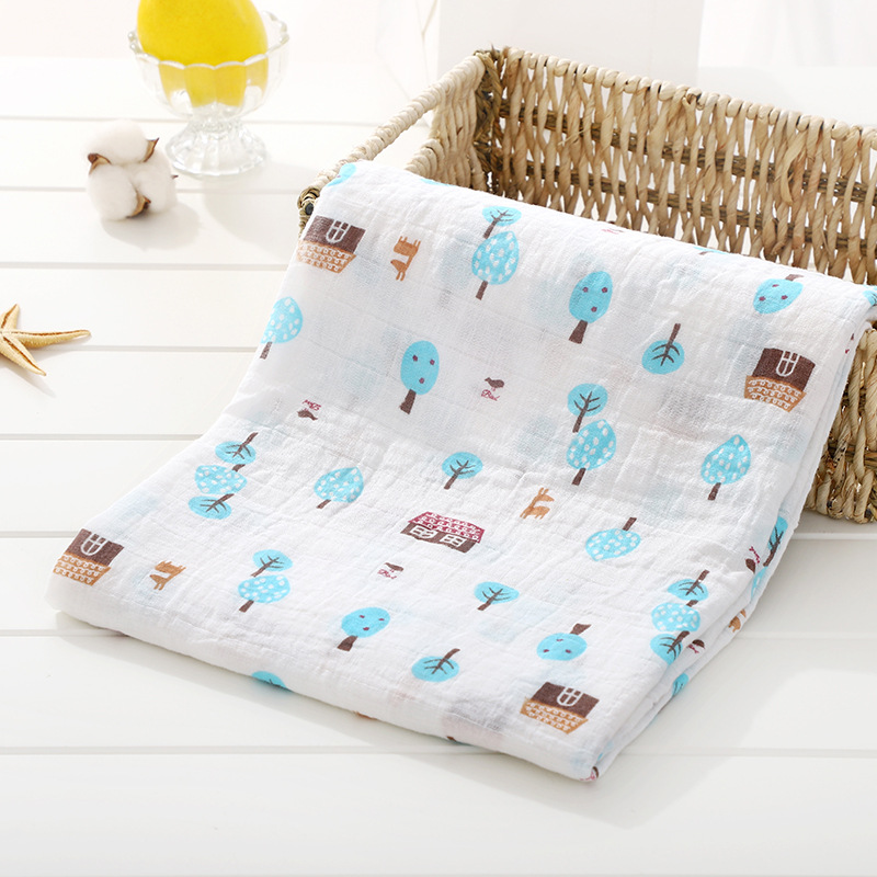 Khăn Tắm Em Bé, Khăn Tắm Loại Tốt 100% Cotton Mềm Mịn Thấm Hút Tốt (Màu và mẫu ngẫu nhiên) - Bé Trai