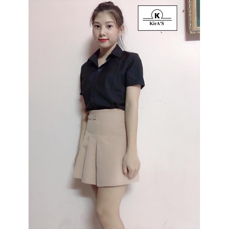 Áo sơ mi nữ ngắn tay công sở , chất liệu mềm mịn , ít nhăn , thiết kế trẻ trung AM99