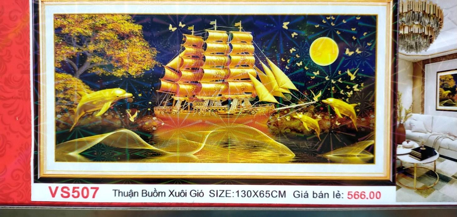Tranh đính đá thuận buồm xuôi gió VS507 129 x 64 cm chưa đính