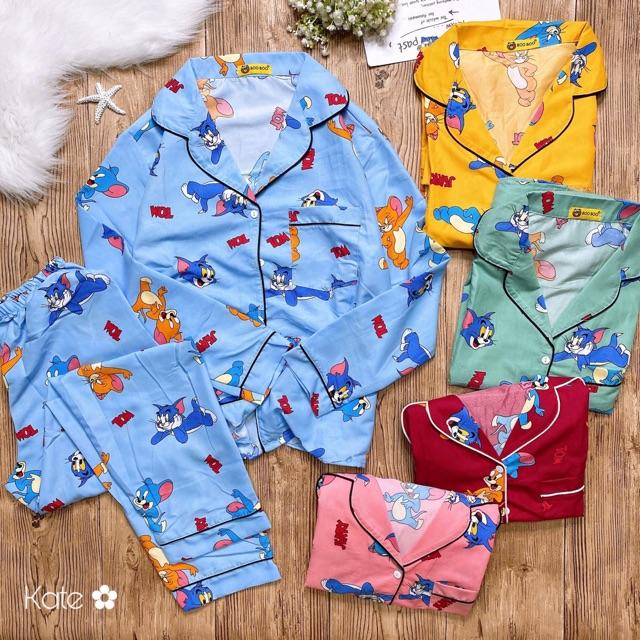 Đồ bộ PIJAMA KATE TAY DÀI QUẦN DÀI FORM RỘNG