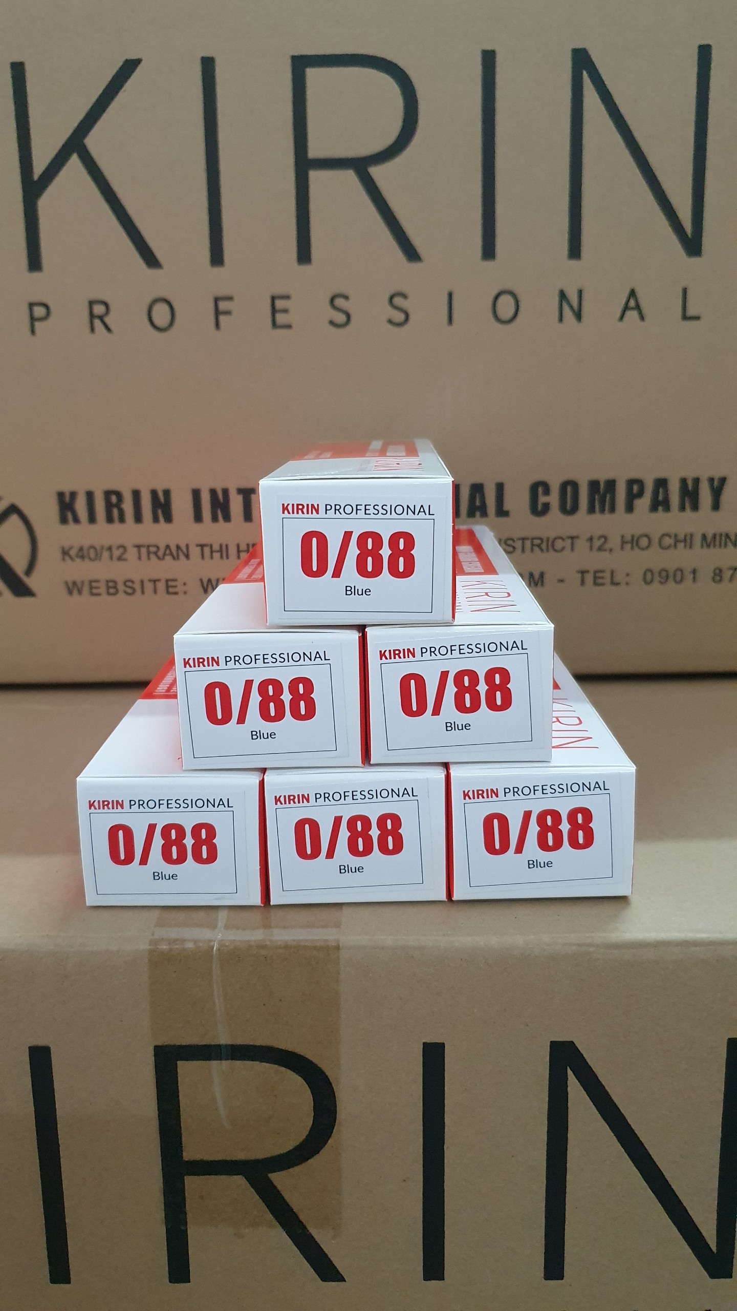 Kem nhuộm tóc collagen kirin màu xanh dương 0/88 - 100g