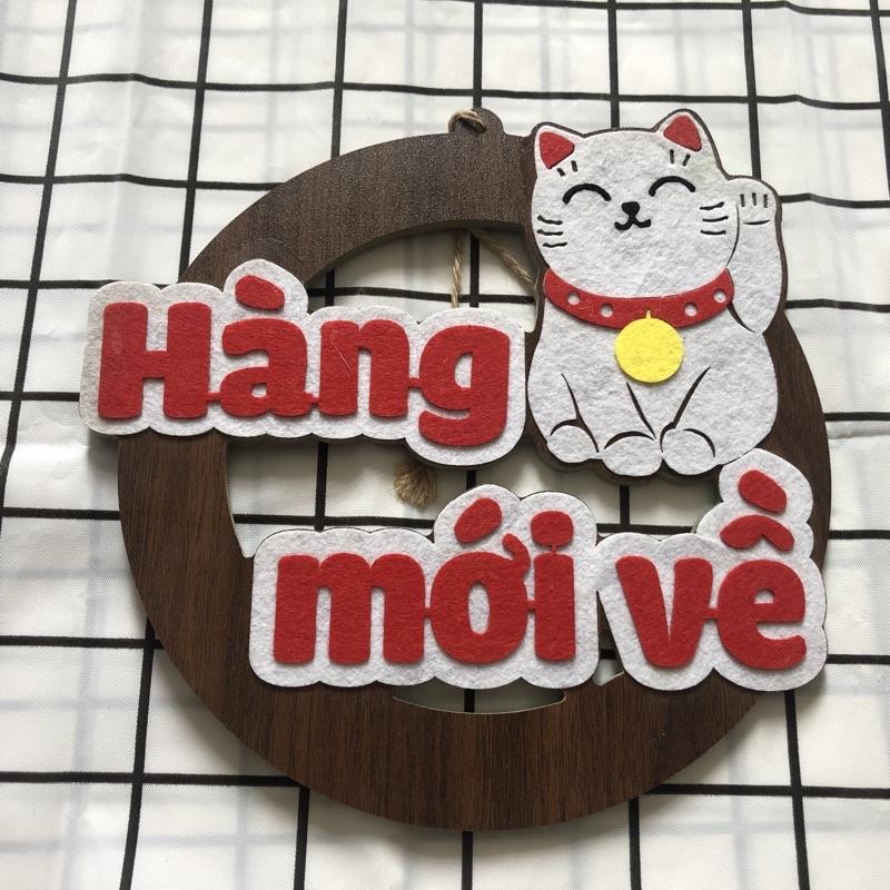 Bảng gỗ chữ Welcome treo cửa ra vào, treo cửa hàng shop thời trang quán cafe có sẵn dây treo tặng móc dán