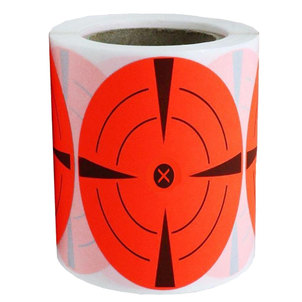 125 Pieces 3inch Diameter Adhesive Shooting Target Round Splatter Sticker Targets Shooting Portable Field Target Roll Shoot Accessories