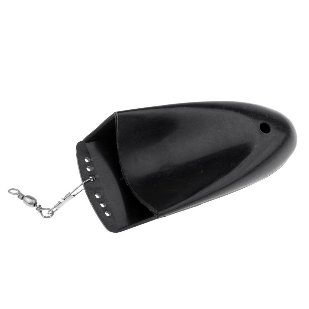 2x Artificial Bait Adjustable Weight Fishing Planer Trolling Diving Board Black White