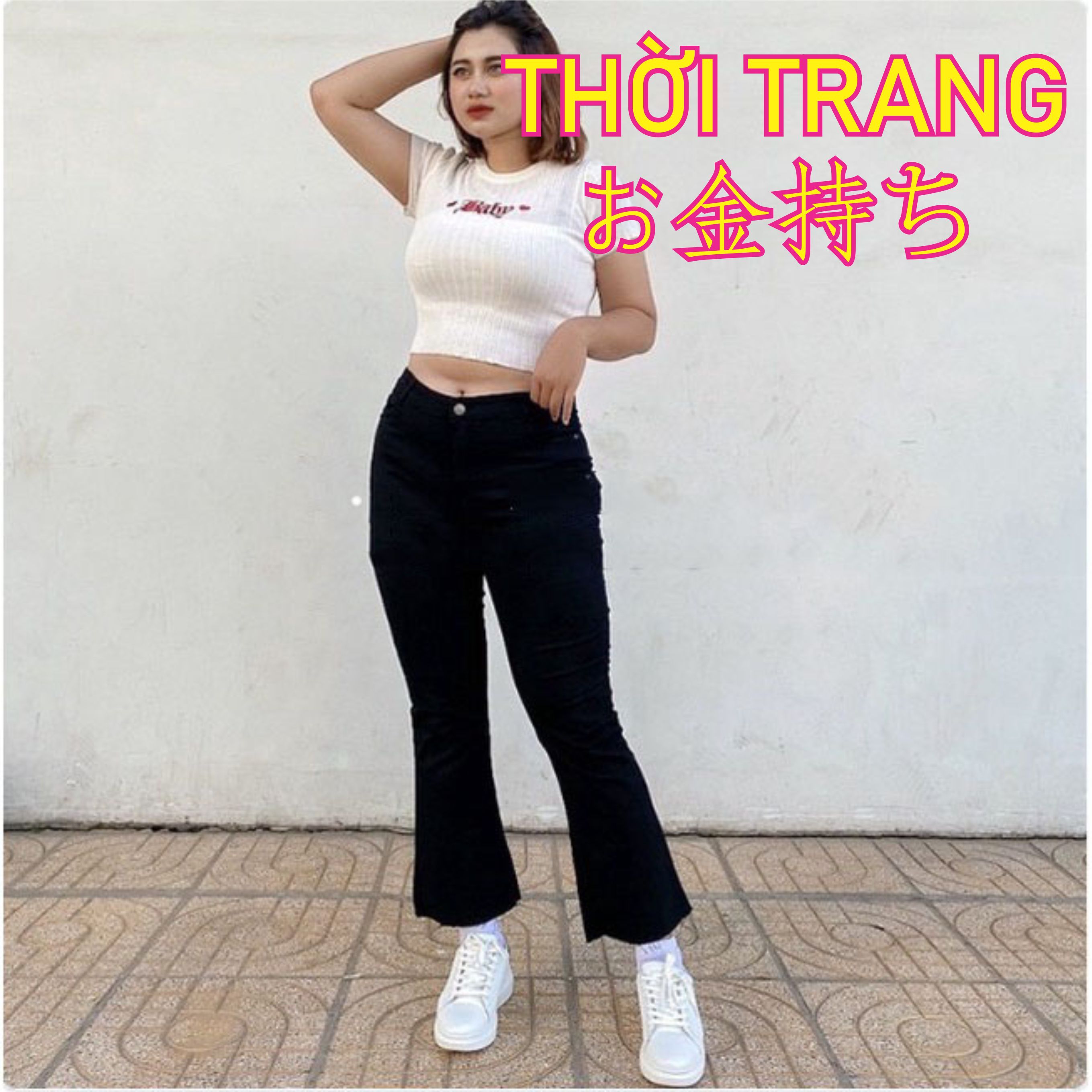 Quần ống loe lưng thun Bigsize mặc siêu hack dáng từ 431