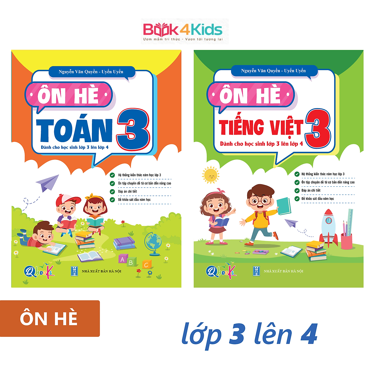 Sách Combo Ôn Hè Toán và Tiếng Việt 3 Dành cho học sinh lớp 3 lên 4