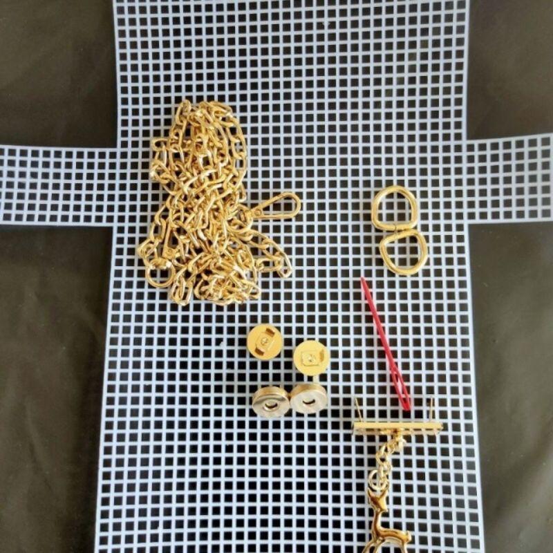 SÉT PHỤ KIỆN LÀM TÚI CANVAS, DÂY XÍCH , KHOEN D