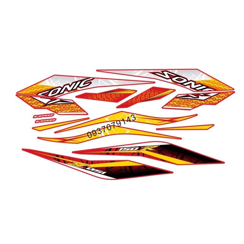 Tem rời dành cho sonic dán xe đỏ