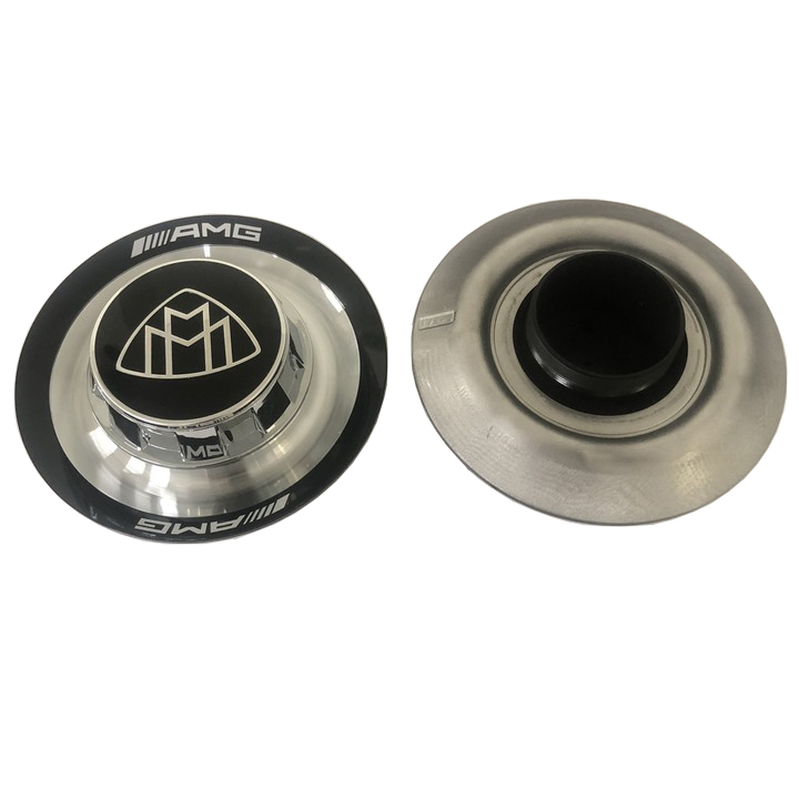 Logo chụp mâm, ốp lazang dùng cho bánh xe ô tô Maybach BC-1030M chất liệu hợp kim nhôm và nhựa ABS