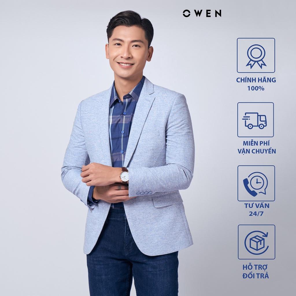 Áo Blazer OWEN nam công sở vải gỗ Namu cao cấp KHÔNG NHĂN dáng REGULAR mã BL220698