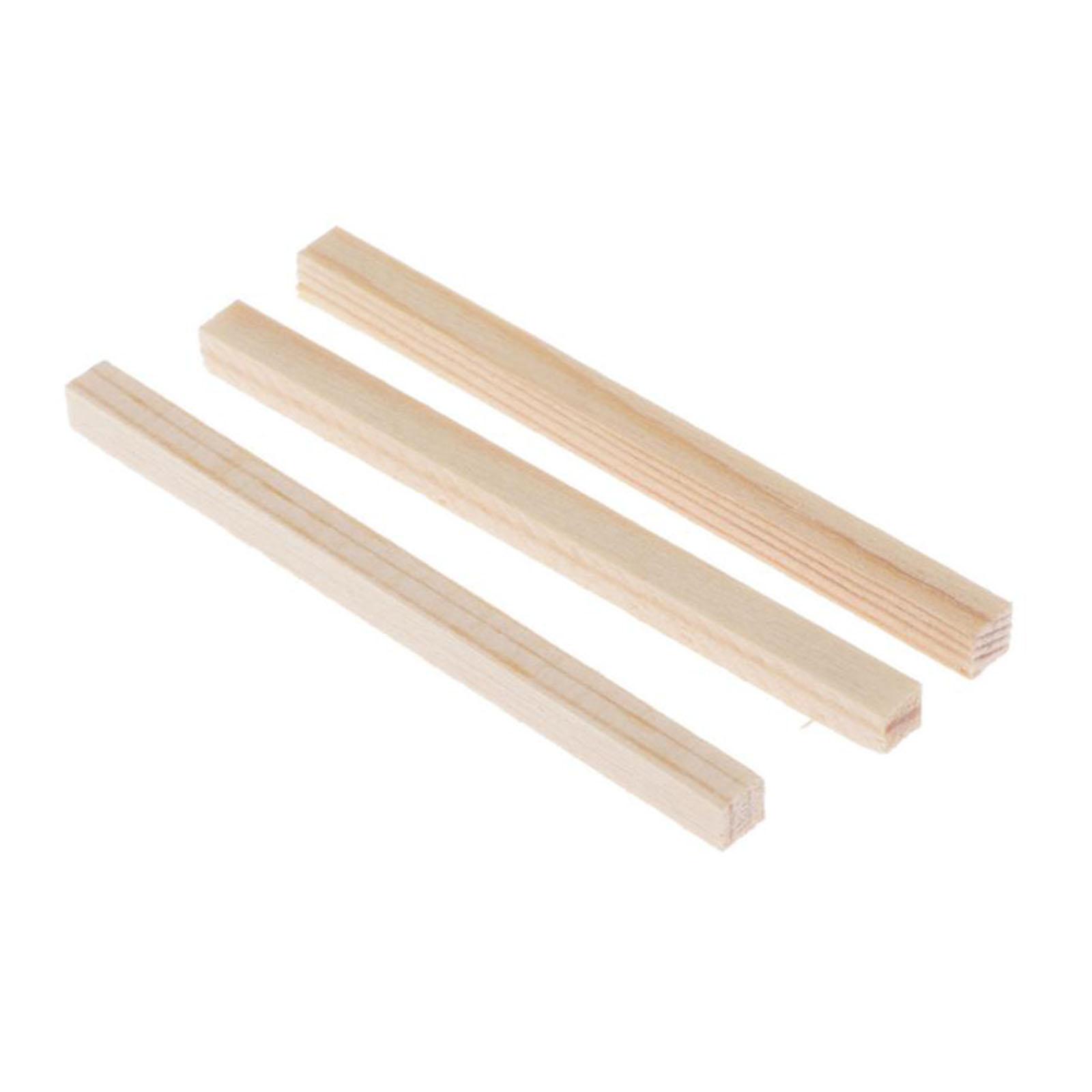 100pcs Unfinished Wooden Wooden Sticks Rod DIY House Airplane Modeling
