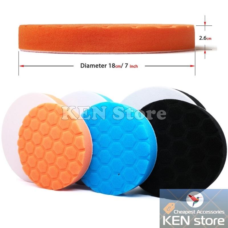 Bộ 3 phớt mút đánh bóng đường kính 3" - 7"