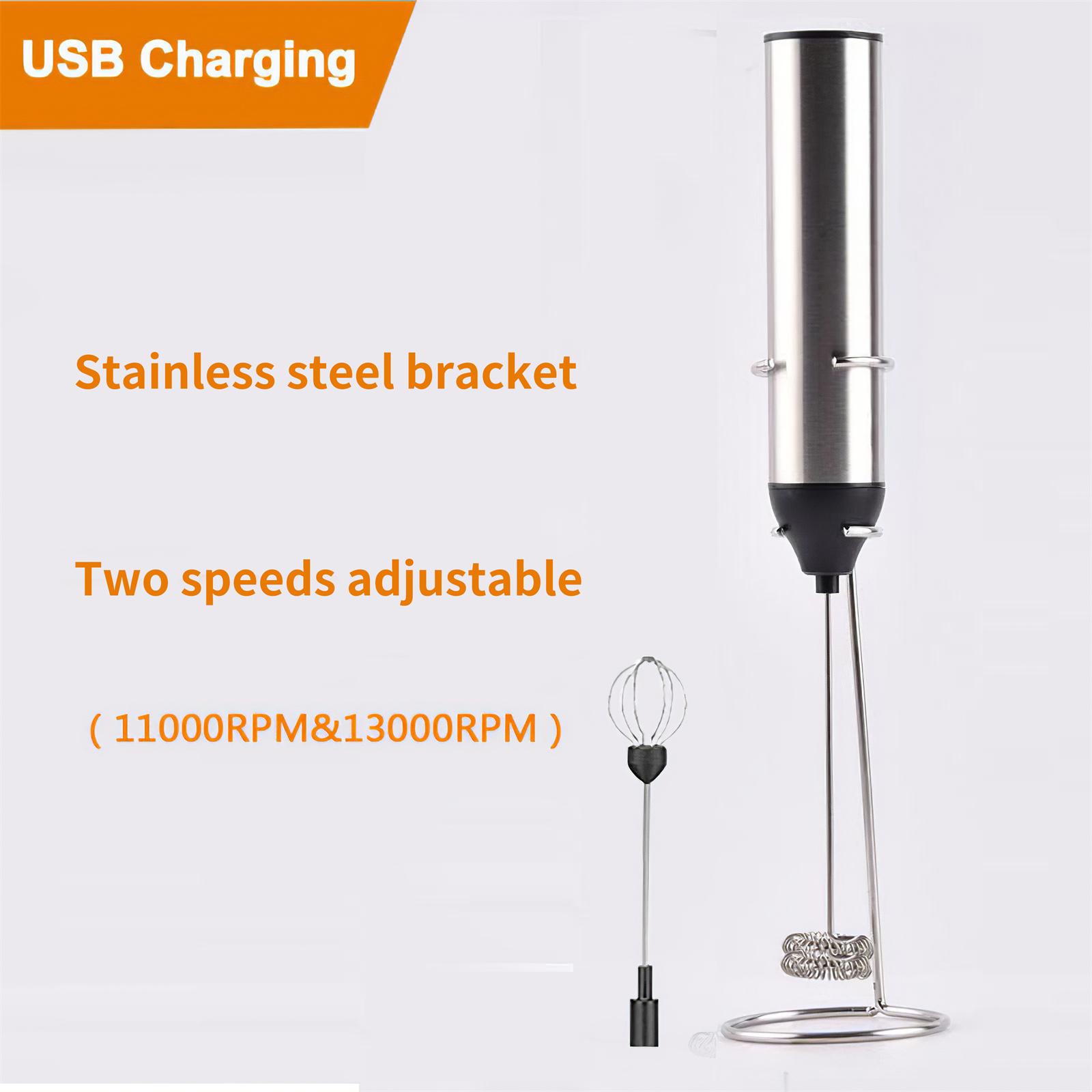 Điện Bọt Sữa Trứng Be Bếp Uống Sữa Rửa Mặt Foamer Đánh Trộn Khuấy Sạc USB Cà Phê Kem Đánh Frothy Pha Trộn Cỏ Roi Ngựa