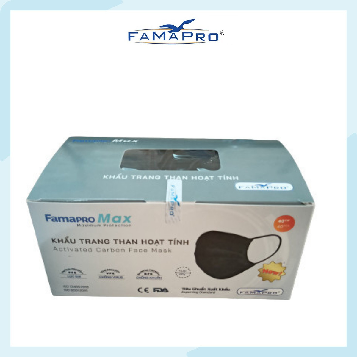 - Khẩu trang y tế kháng khuẩn 4 lớp Famapro Max - COMBO 5 HỘP