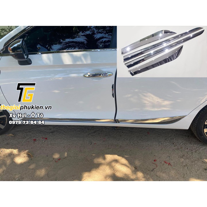Ốp nẹp sườn, nẹp hông xe Honda City 2021 2022 - Nhựa ABS mạ crom- Hàng cao cấp