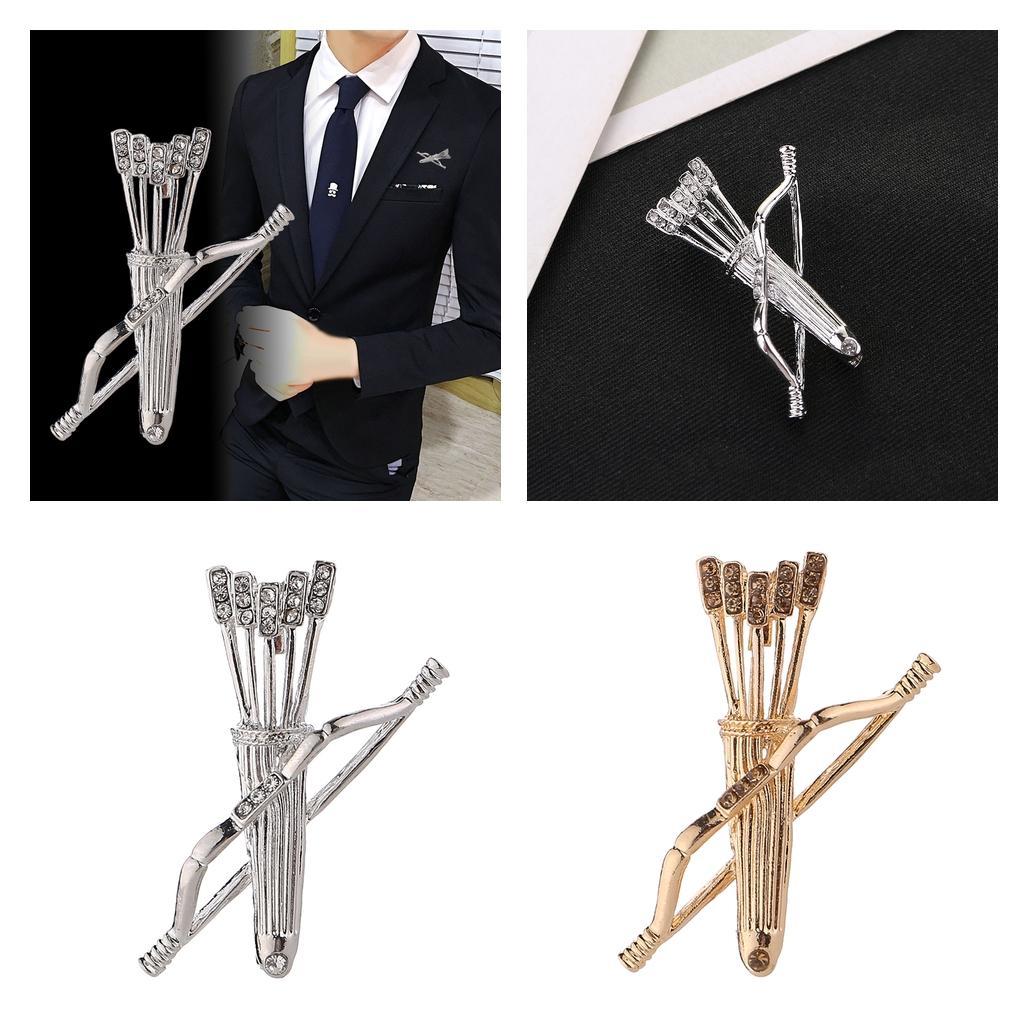 Creative Metal Bow and Brooches Clothes Lapel Pin Badge Collar Clips