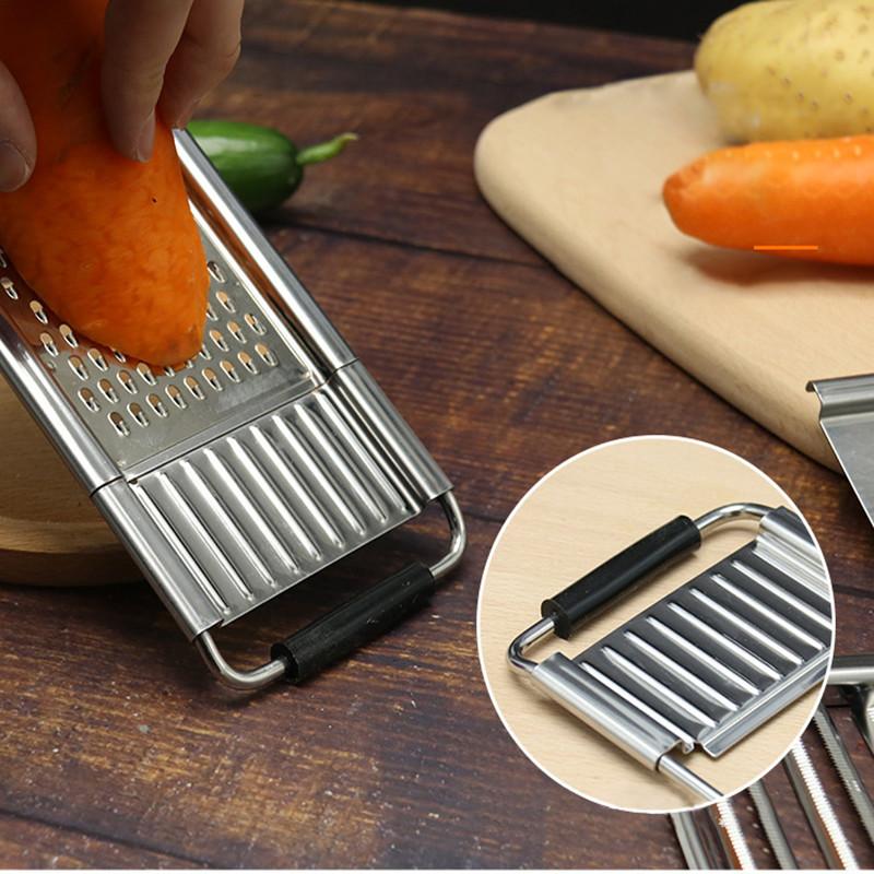Mới Đa Năng Dụng Cụ Thái Lát Rau Củ Bộ Thép Không Gỉ Xay Cắt Rau Củ Quả, Cắt Lát Củ Quả Xay Dao Gọt Vỏ Phụ Kiện Nhà Bếp