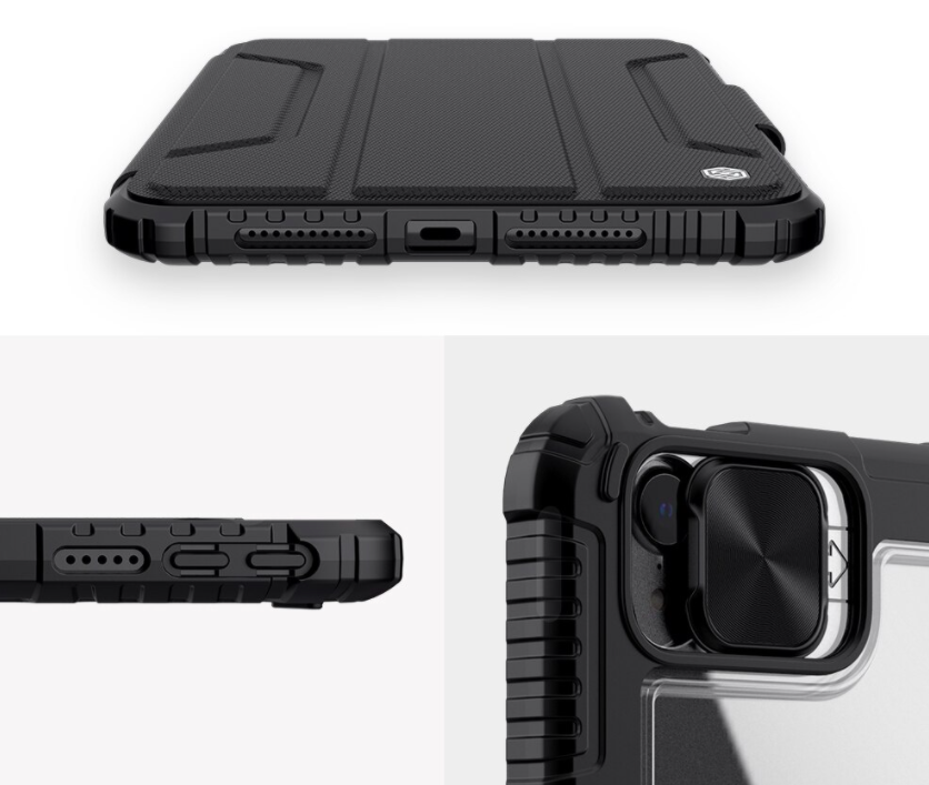 Bao da cao cấp cho iPad Mini 6 hãng Nillkin Bumper Leather có nắp bảo vệ camera - Hàng nhập khẩu
