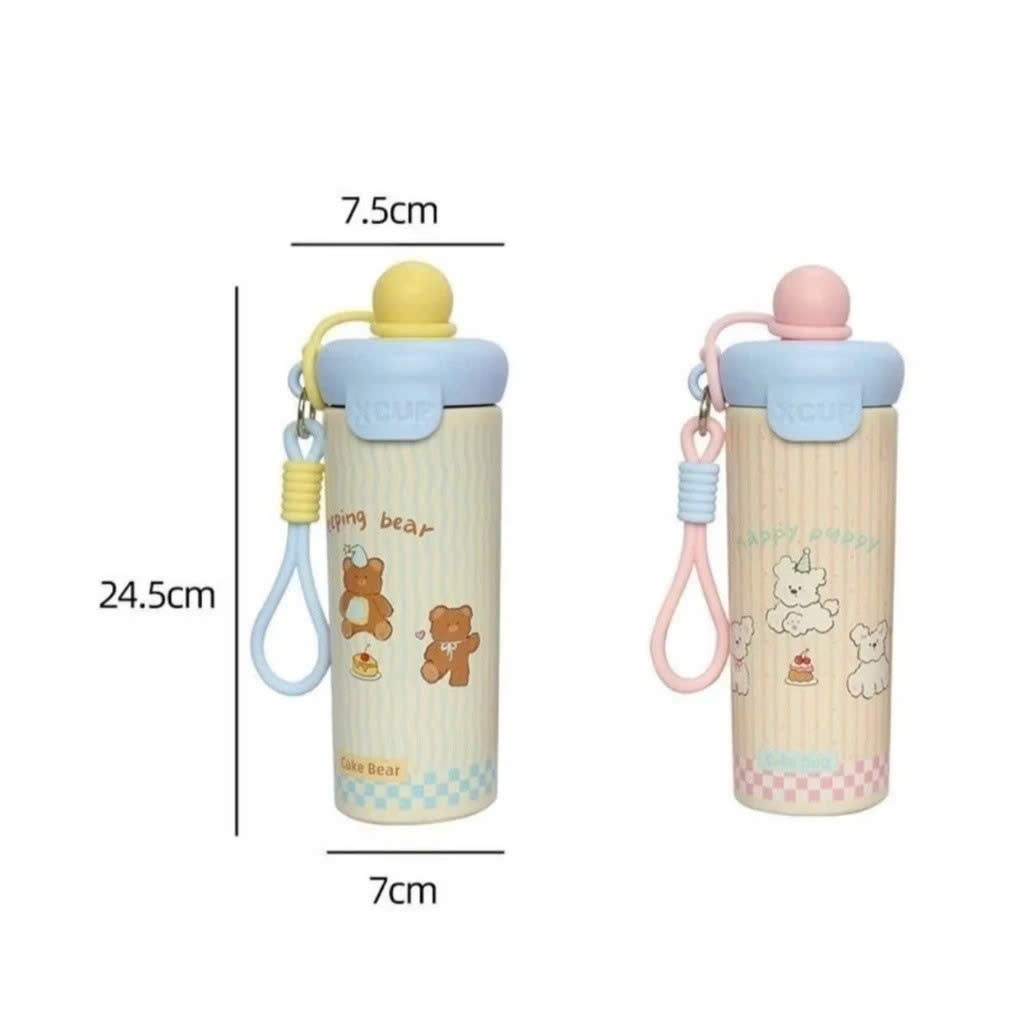 Bình Giữ Nhiệt XCUP 650ml Inox 316 Cao Cấp – Nắp Bật Kèm Dây Đeo, In Hình Hoạt Hình Cute, Giữ Nóng Lạnh 12H – 4 Mẫu - HÀNG CHÍNH HÃNG MINIIN