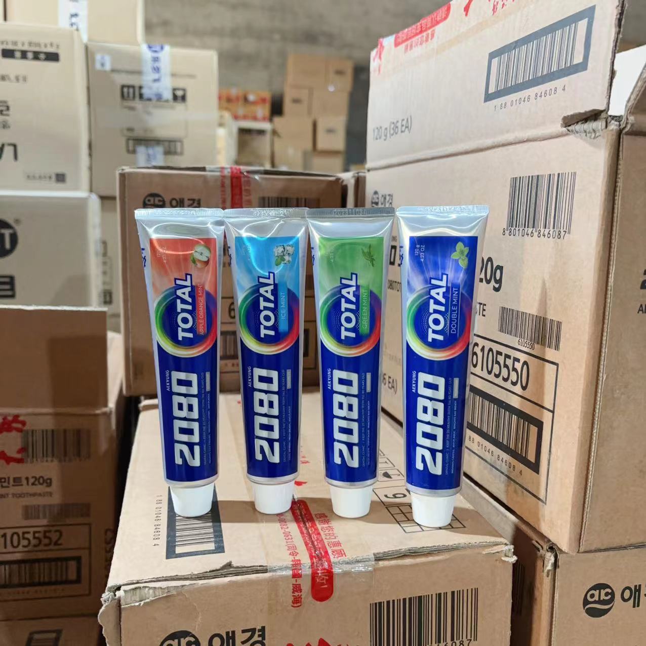 Kem đánh răng 2080 Total Green Mint Hàn Quốc bảo vệ răng nướu toàn diện, trắng răng, sạch mảng bám 120gr