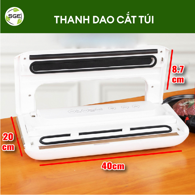 Máy Hút Chân Không Đa Năng Vacuum Sealer VC77-G2. Máy Còn Có Chức Năng Ủ Rượu Và Ướp Thịt Nhanh Chóng, Rất Thích Hợp Cho Người Nội Trợ. Hàng Chính Hãng SGE Thái Lan