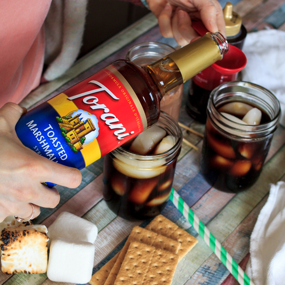 Siro Pha Chế Vị Kẹo Dẻo Nướng Torani Classic Toasted Marshmallow Syrup 750ml Mỹ