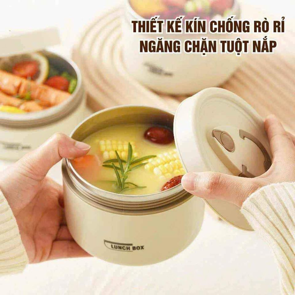 HỘP ĐỰNG CƠM GIỮ NHIỆT, HỘP CƠM INOX 3 TẦNG CAO CẤP KÈM TÚI ĐỰNG + HỘP ĐŨA MUỖNG - HÀNG CHÍNH HÃNG