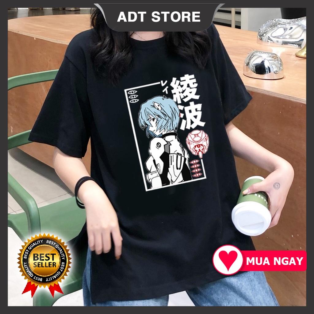 Áo thun Neon Genesis Evangelion - Kimetsu No Yaiba - Demon Slayer - My hero academia Harajuku anime manga màu đen độc đẹ