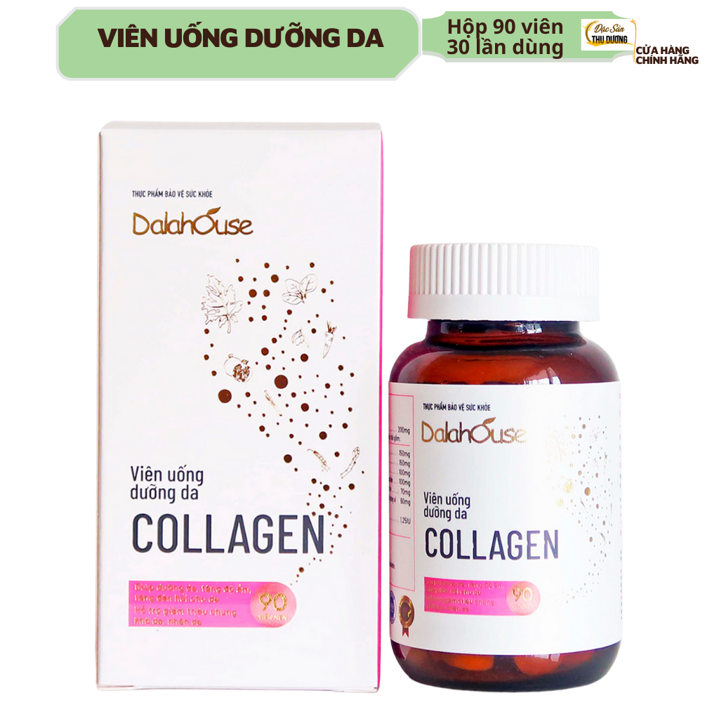 Viên Uống Rau Củ Dalahouse - Viên Rau Dưỡng Da Collagen Phục Hồi &Amp; Bảo Vệ Làn Da, Ngăn Ngừa Lão Hóa. Cải Thiện Chức Năng Hệ Tiêu Hóa - Hộp 90 Viên