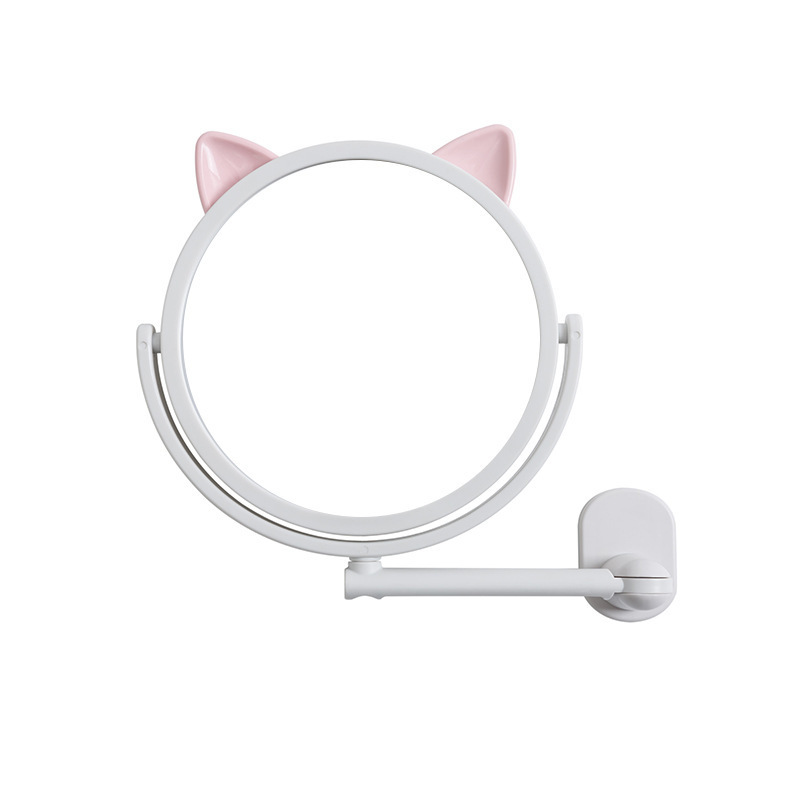 Gương Trang Điểm Dán Tường Xoay 360 Độ Họa Tiết Mèo - Chính Hãng