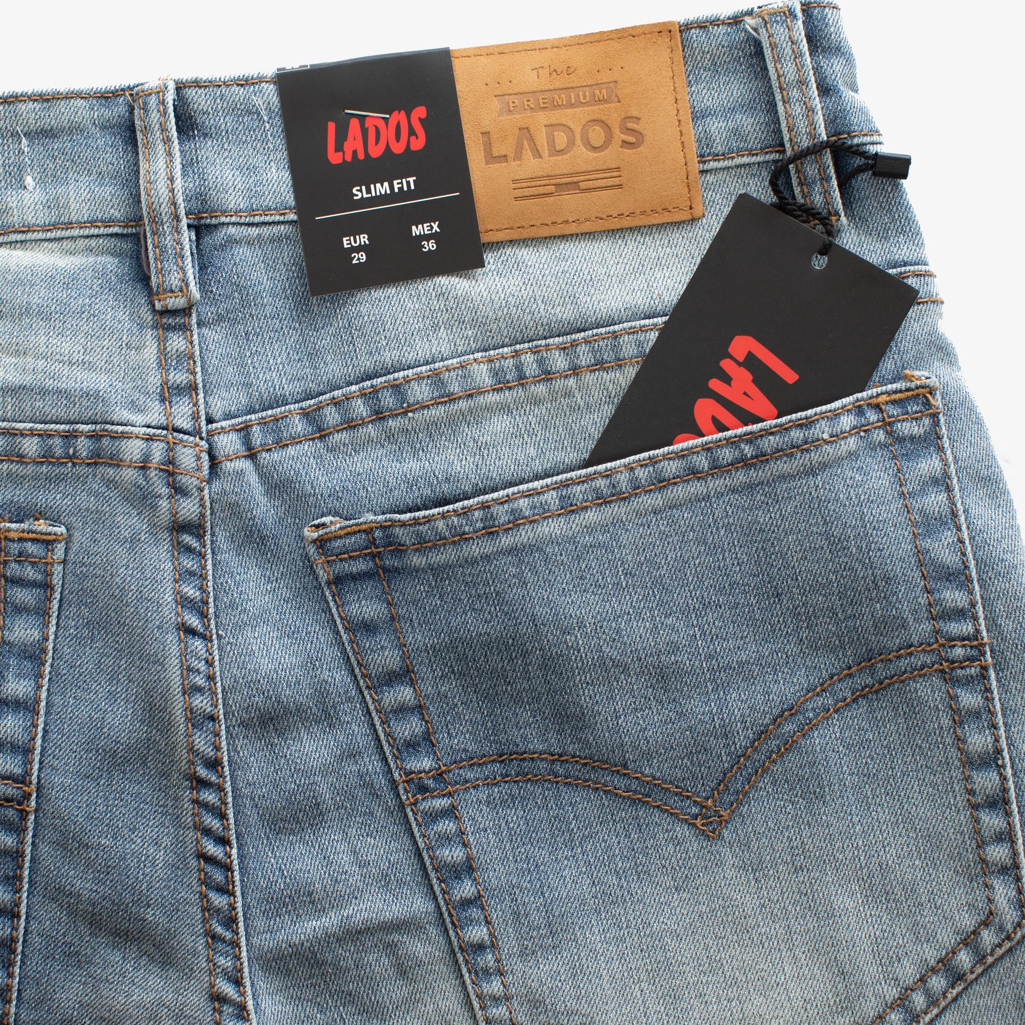 Quần Jeans nam trơn cao cấp form đứng LADOS-4084 co giãn, không ra màu, hàng chính hãng